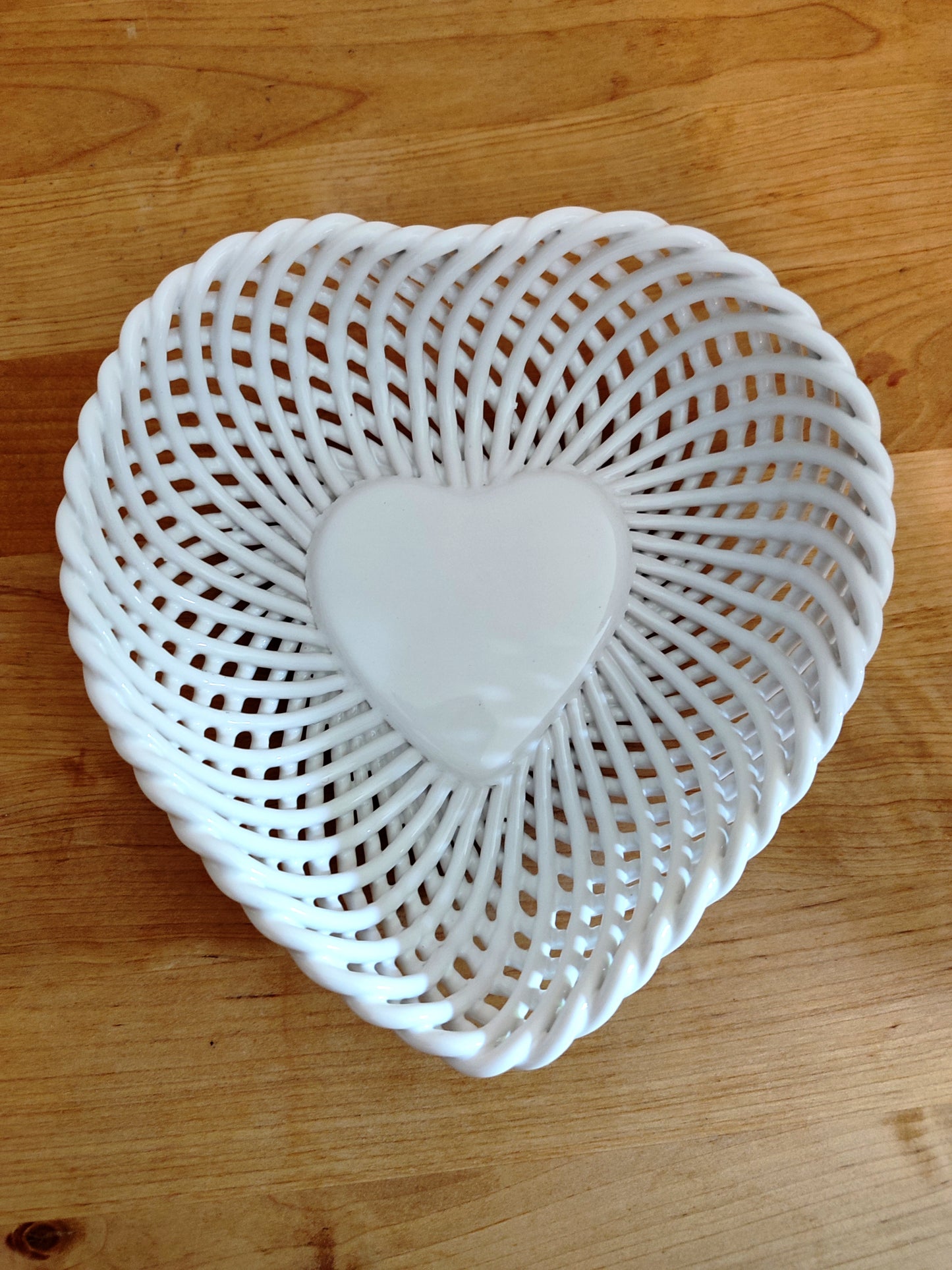 Handcrafted Ceramic Spaghetti-Texture Heart